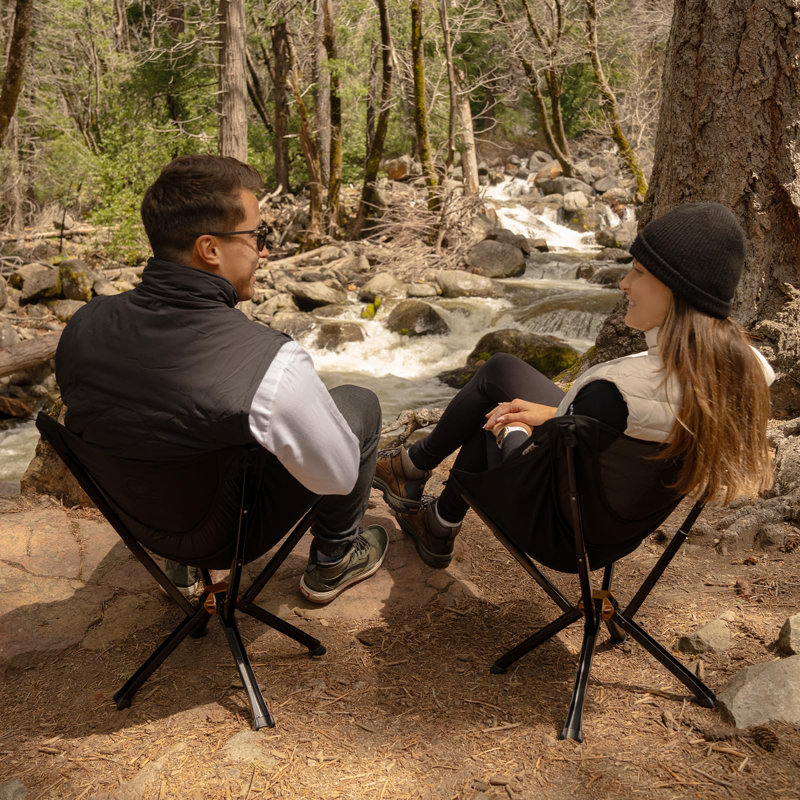 Arlmont Co. Portable Camping Chair Collapses To Size Of Water Bottle Lightweight Folding Chair For Camping Outdoor Chair Supports 300 Lbs Camp Chair Outdoor Adventures Wayfair